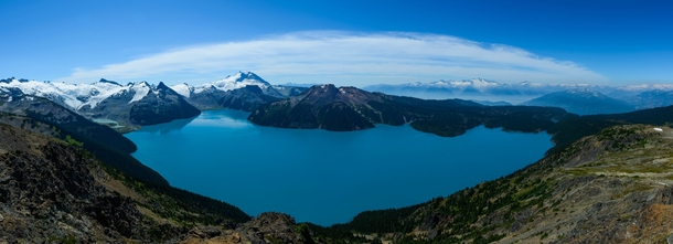 Garibaldi Lake as seen from the top of Panorama Ridge today OC 