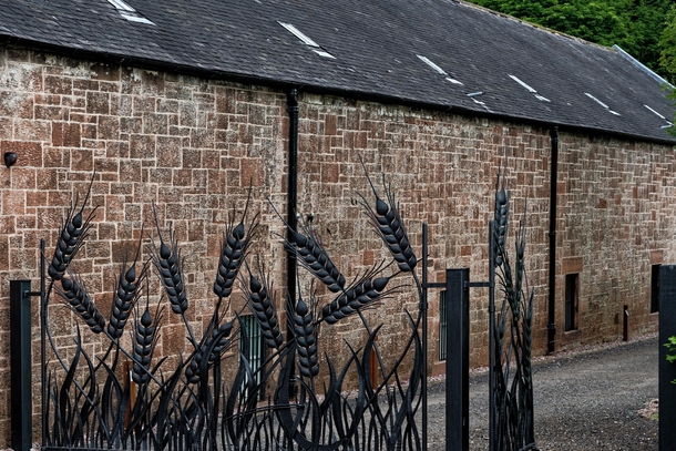 Gates of yrs old rebuilt Scottish distillery OC 
