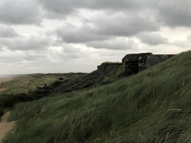 German bunkers dating from WW on the Dutch coast of Scheveningen