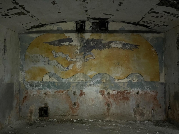 German painting inside a WW bunker I visited last weekend in the woods of France zoom for more details