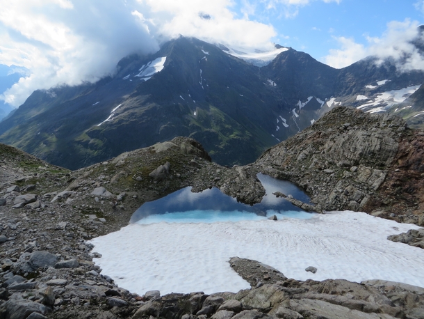 Glacial puddle near the Sustenpass Switzerland 