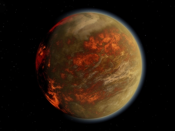 Gliese  b The planet of burning ice 