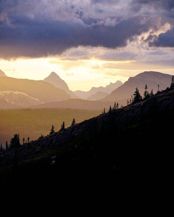 Glorious evening light in Glacier National Park 