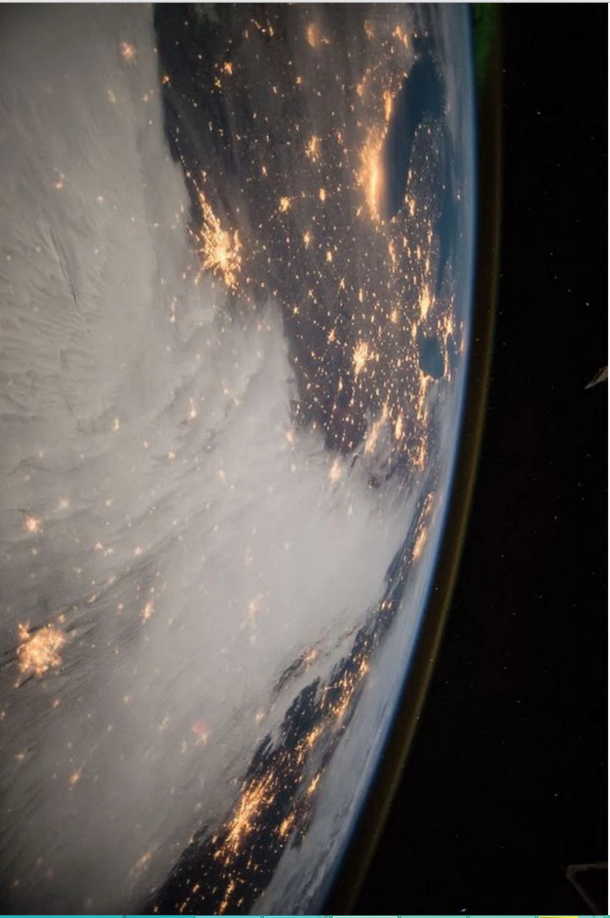 Glorious View of United States at night from Space 