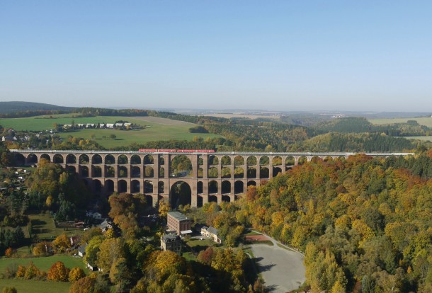 Gltzschtalbrcke Gltzsch Railway Viaduct Western Saxonia Germany - The worlds largest brick bridge 