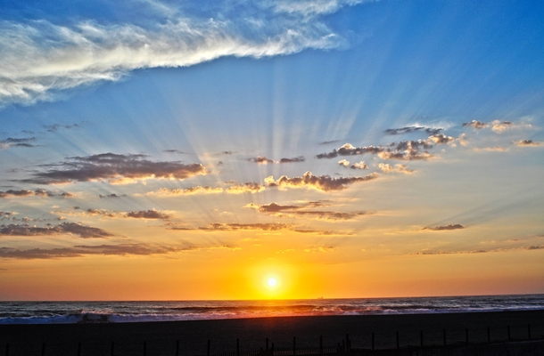 God Rays at Sunset Atlantic Ocean Porto 