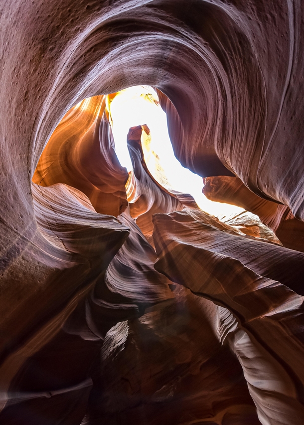 Golden hour in the least visited part of Antelope Canyon Cardiac Canyon Arizona 