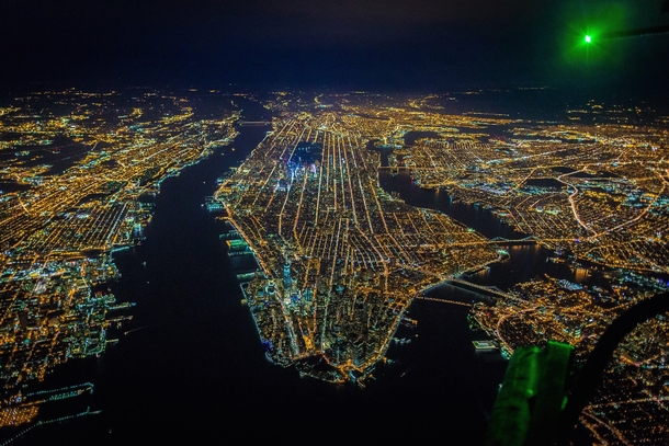 Gotham K - A rare high altitude night flight above NYC produces some great photos  x-post rcyberpunk more in comments