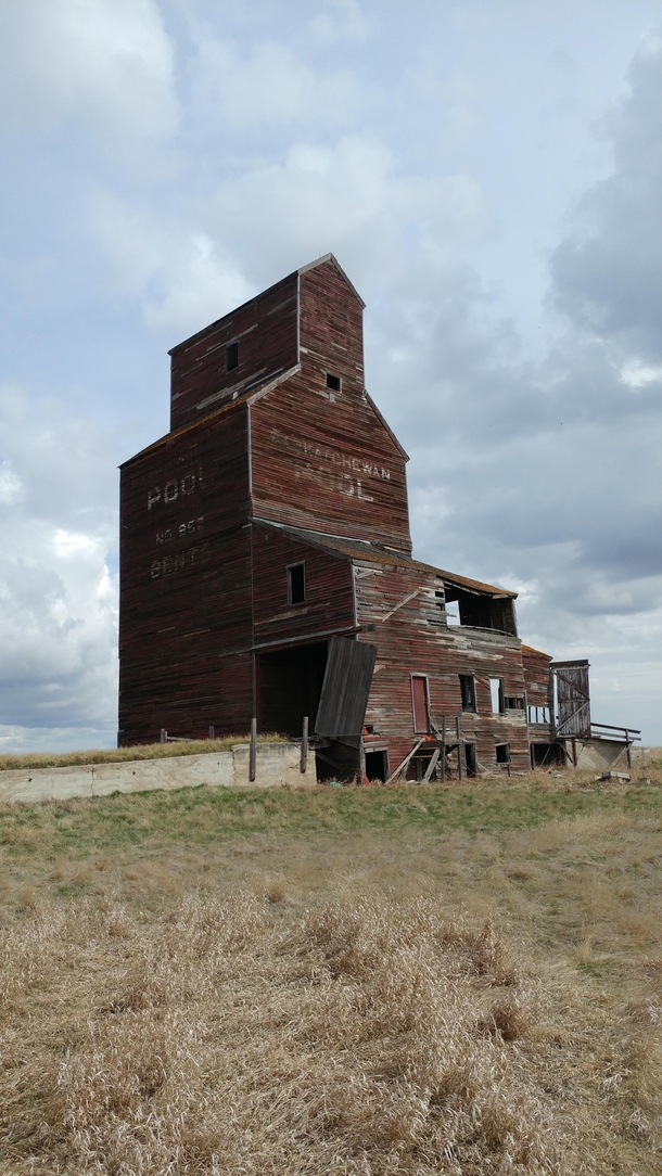 Grain Elevator in the ghost town of Bents Saskatchewan 