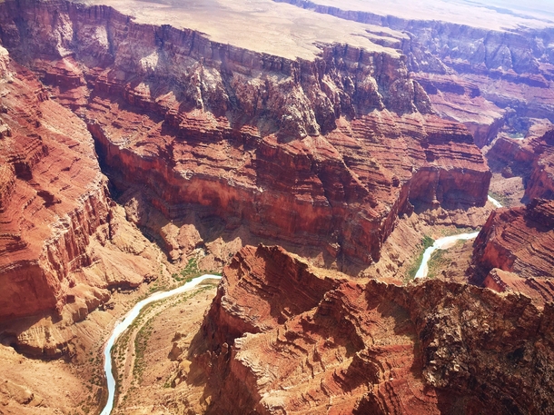 Grand Canyon from a helicopter Never felt so small before More pictures in the comments 