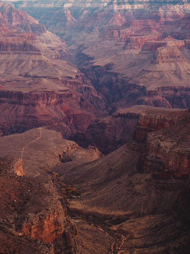 Grand Canyon shortly after sunrise 