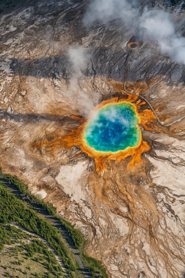 Grand Prismatic Spring at Yellowstone National Park 