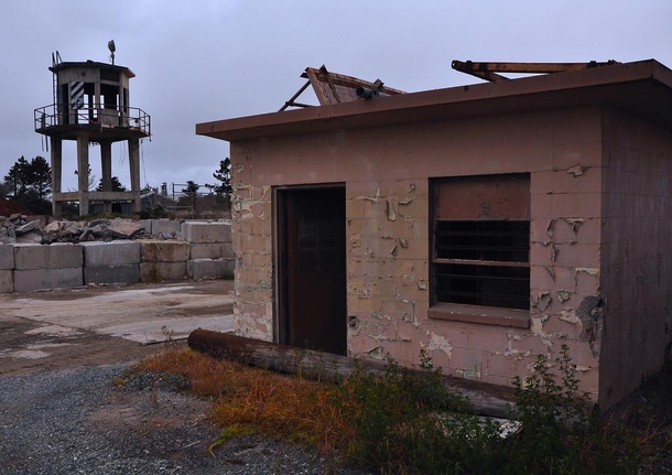 Guard towers at the Fort Ord stockade Scene of riots burned buildings and civil rights unrest Definitely a place with a very checkered past Ill post some history links in the comments OC x