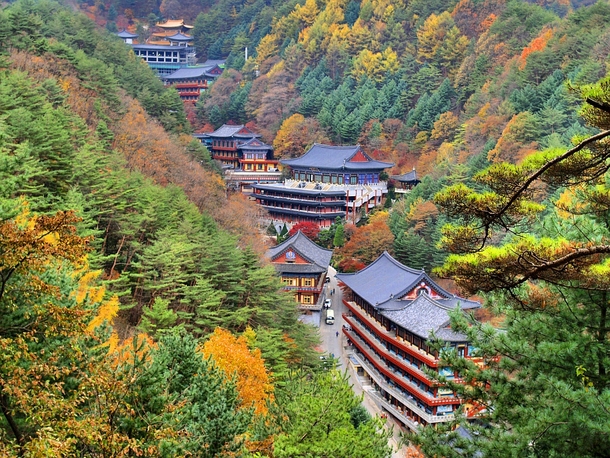 Guinsa Temple deep in the Sobaek Mountains Danyang County North Chungcheong Province South Korea 