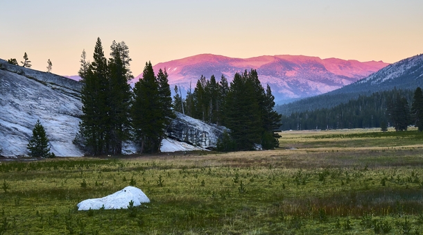 Had a six week road trip last summer Here is one of my favourite sunsets Tuolumne Meadows 