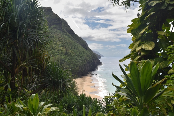 Hanakapiai Beach of the Na Pali Coast - Kauai HI  x