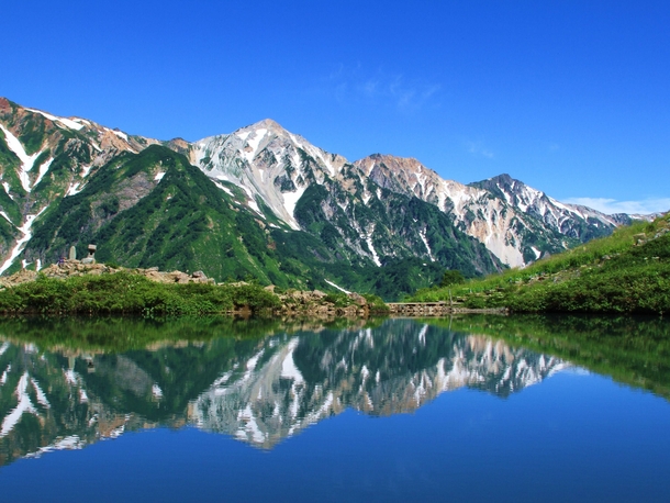 Happo pond in Northern Japanese Alps 