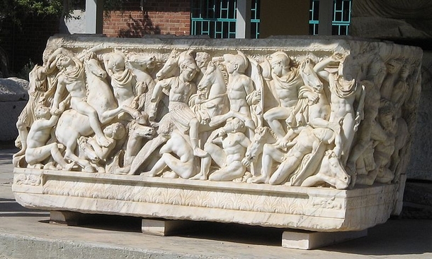 Hellenistic Sarcophagus unearthed in Ashkelon Israel 