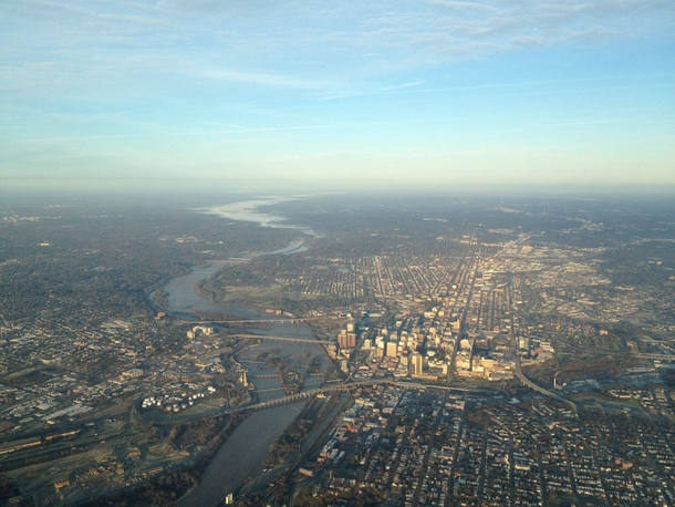 Higher resolution photo of aerial view of Richmond Va 