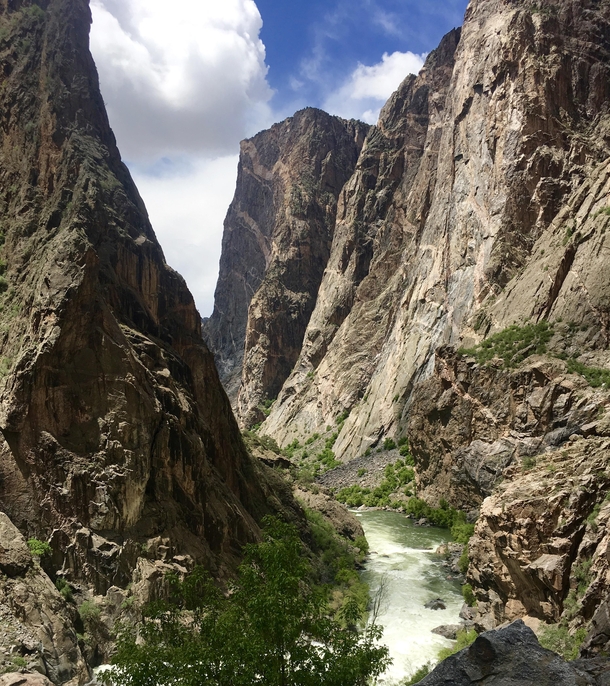 Hiked down into Black Canyon of the Gunnison to get this shot of Painted Wall 
