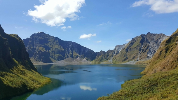 Hiked for an hour for this view Mt Pinatubo Crater Lake Philippines 