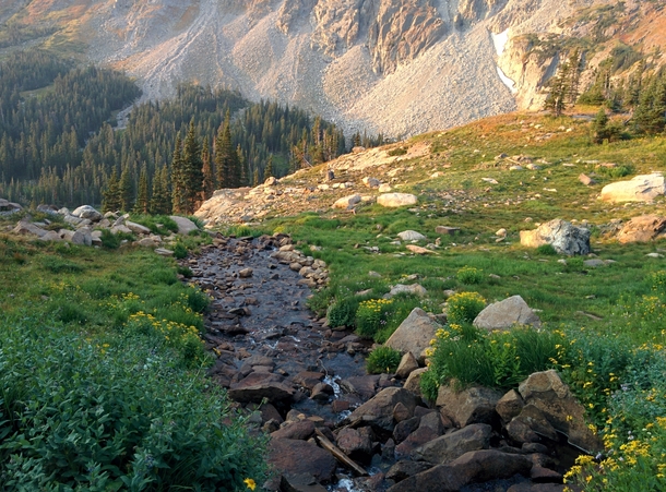 Hiking in the Indian Peaks Wilderness of Colorado this past July 