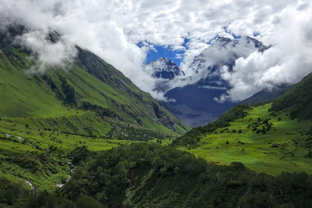 Himalayas overlooking the Valley of Flowers 