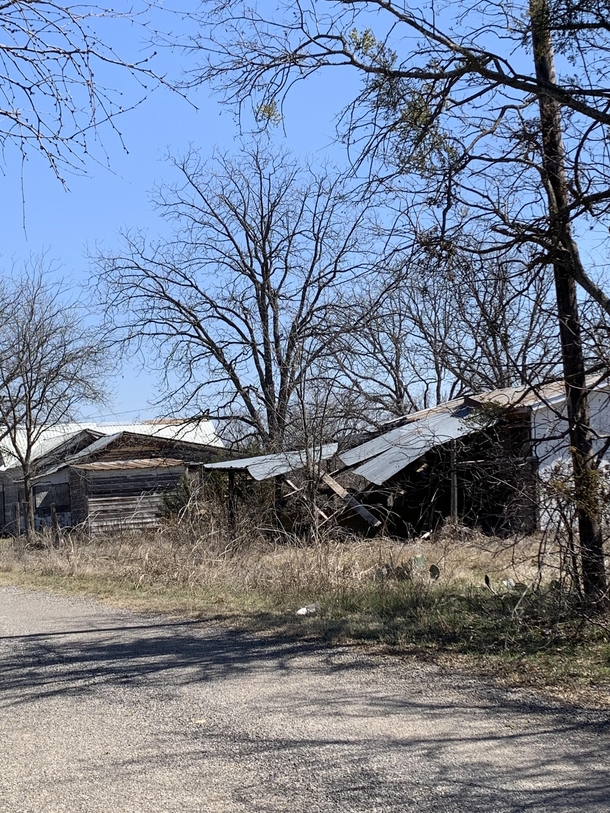 Home falling in on itself in Burkett Texas