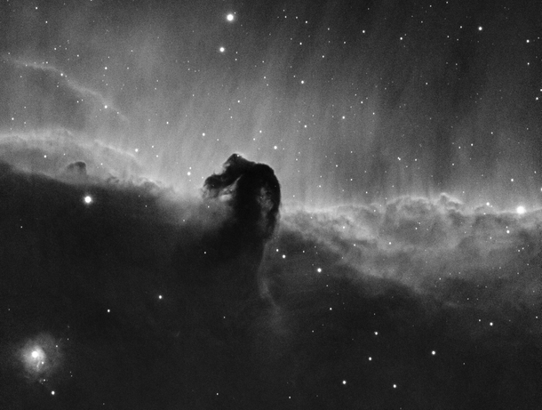 Horsehead Nebula - H-Alpha data from Friday near Jerusalem - very clear cold but clear weather Captured with my  inch telescope will post final image soon