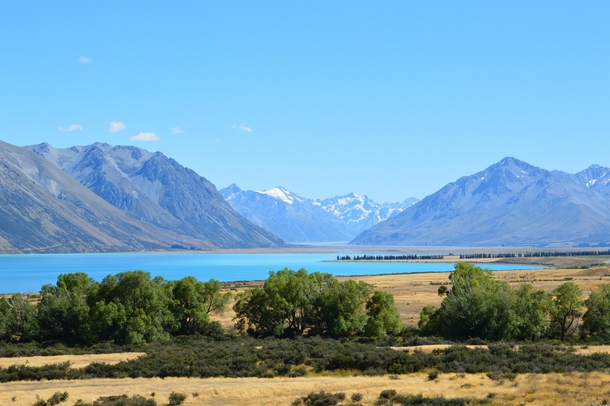How lucky am I to have this as my back yard Lake Tekapo and the Southern Alps - New Zealand 