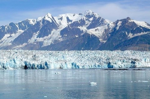 Hubbard Glacier Alaska OC  took this picture back in  have the full Res somewhere
