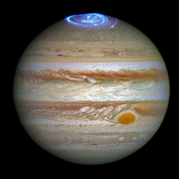 Hubble Captures Vivid Auroras in Jupiters Atmosphere 