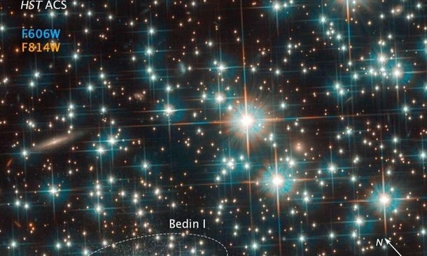 Hubble just discovers that  billion years old dwarf spheroidals galaxy Bedin  - nearly as old as the universe itself CreditNASA ESA L Bedin