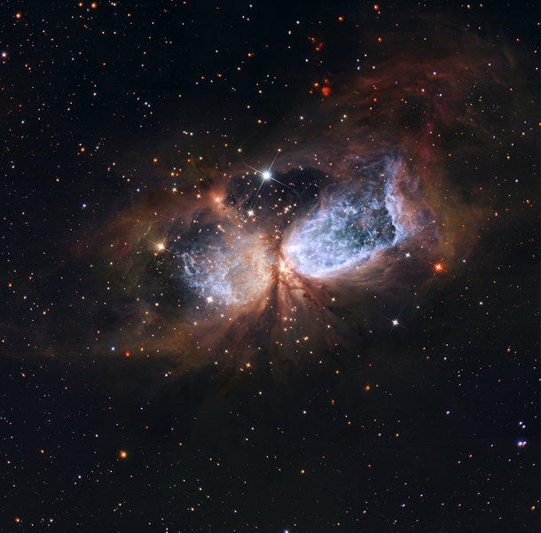 HubbleSubaru composite of star-forming region S  