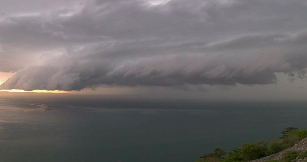 Huge supercell over Triestes sea yesterday afternoon Italy