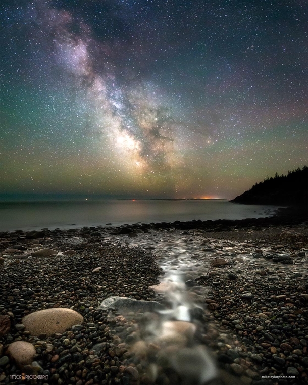 Hunters Beach at Night - Acadia National Park Maine 