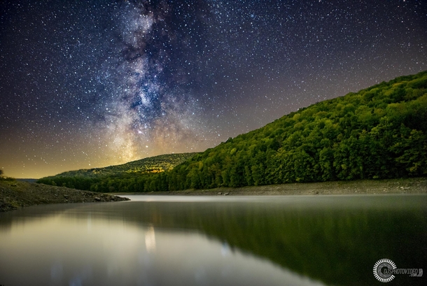 I almost got stuck in a lake and completely stranded at night to get this shot But for the last time of the year to shoot the Milky Way here it was worth it - Peptacon Reservoir NY 