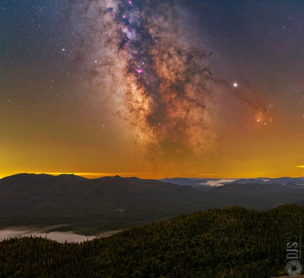 I completed a moderate hike in the Adirondacks NY and stayed warm as I captured this pano of the Milky Way sweeping across the sky throughout the night 