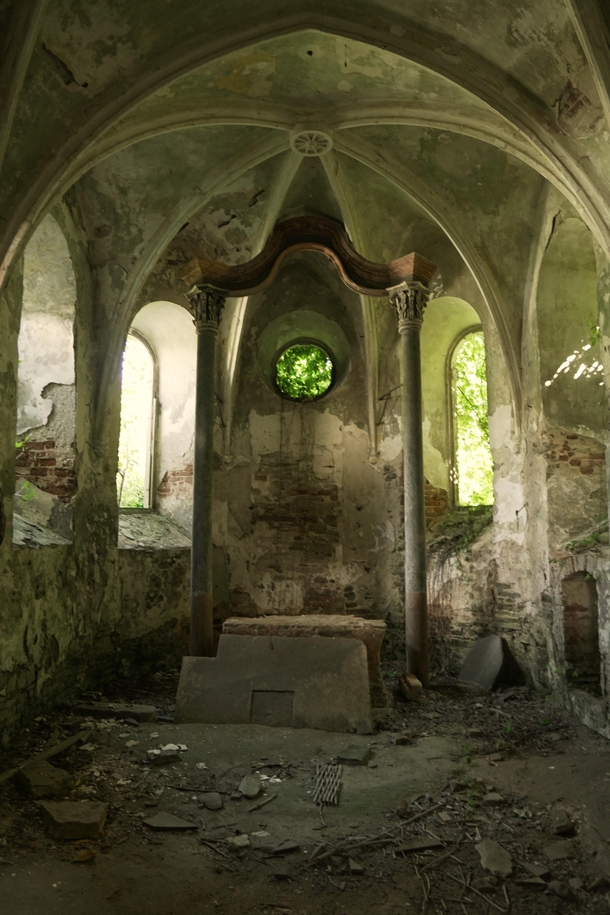I discovered a Gothic Chapel - abandoned for over  Years x  more in the Comments