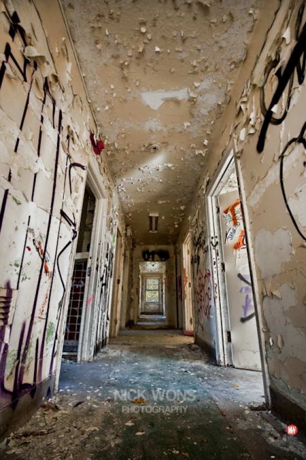 I like decaying hallways at low anglesCamp  Abandoned WW POW Camp Ontario Canada  x