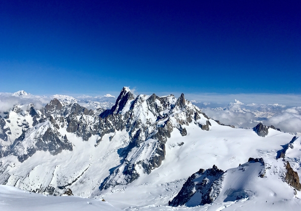 I never knew there was so much blue in the world taken at Aiguille du Midi  metres above sea level 