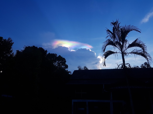 I stumbled upon an iredescent cloud Captured in Malaysia