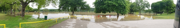 I took a quick pano of the Brazos River to show how much its risen here in Texas 