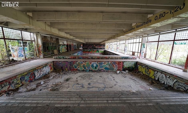 I walked through an empty pool house in Germany