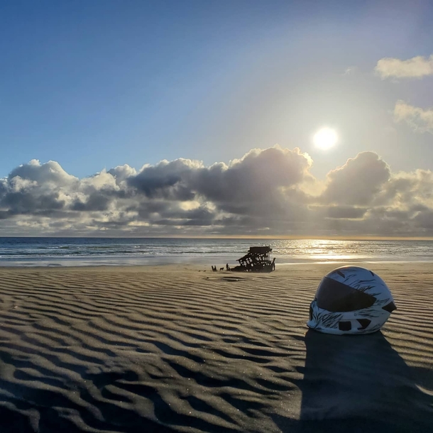 I went camping near the wreck of the Peter Iredale this weekend The ship ran ashore in  and is slowly returning to the ocean