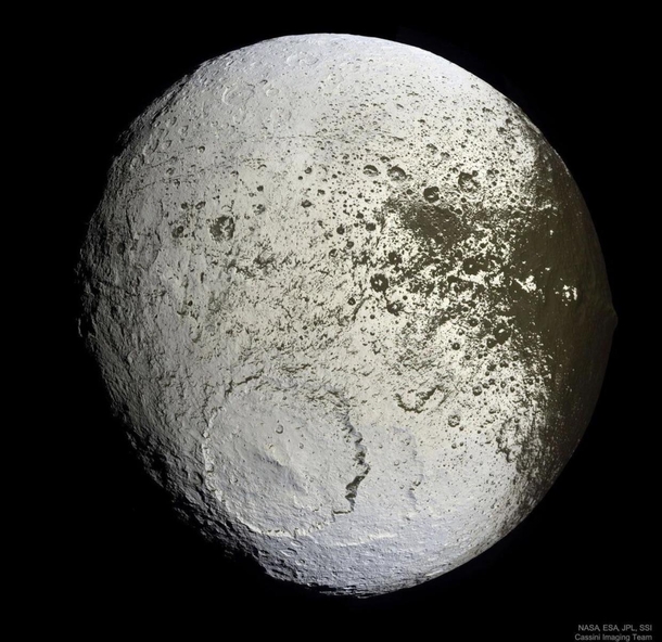 Iapetus is the third-largest natural satellite of Saturn eleventh-largest in the Solar System and the largest body in the Solar System known not to be in hydrostatic equilibrium