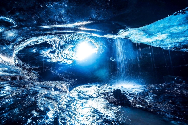 Ice-cave Highlands Iceland 