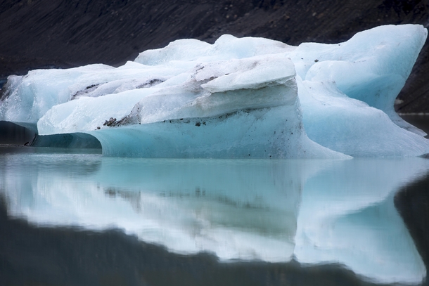 Iceberg calved off Hooker Glacier Mt Cook National Park 