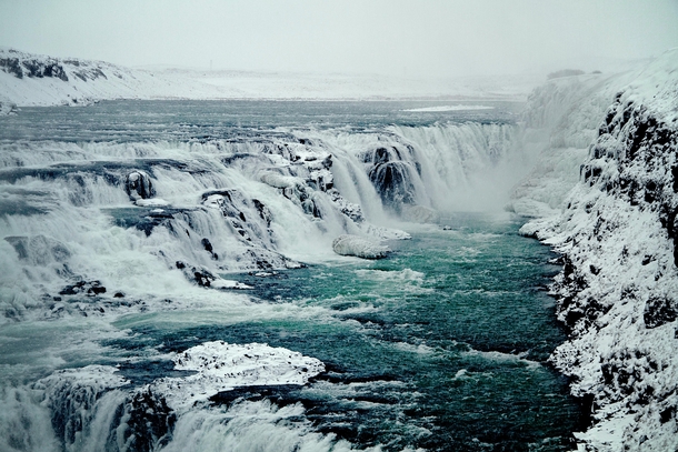 Iceland being majestic as F Gulfoss Waterfall 