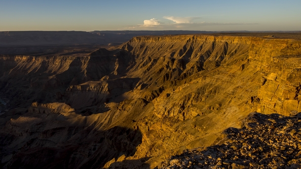 If youre looking for canyons you cant go past the beautiful Fish River Canyon at sunset Namibia 